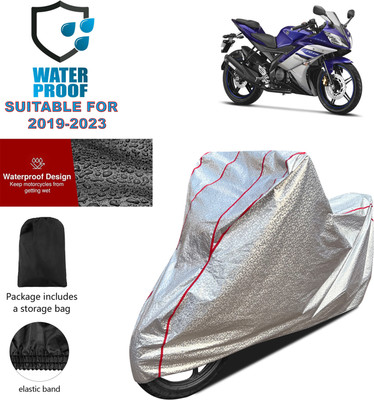 PAGORA Waterproof Two Wheeler Cover for Yamaha(YZF-R15 V2, Silver)