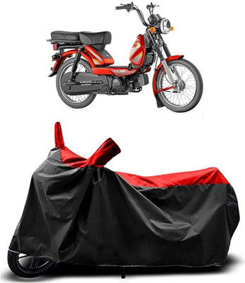 KEDIT Two Wheeler Cover for TVS(Heavy Duty BS6, Red, Black)