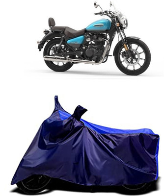 VESMEI Two Wheeler Cover for Royal Enfield(Meteor 350, Blue)