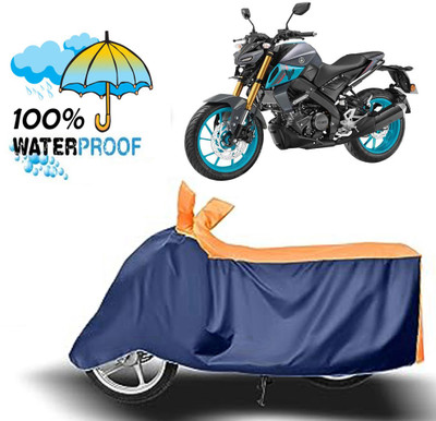 ROYAL AUTO MART Waterproof Two Wheeler Cover for Yamaha(MT 15, Blue, Orange)
