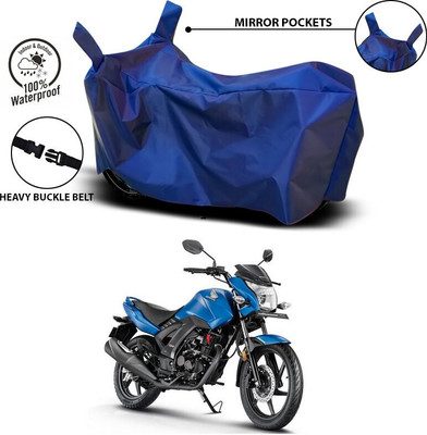 ANTHUB Waterproof Two Wheeler Cover for Honda(CB Unicorn 160, Blue)