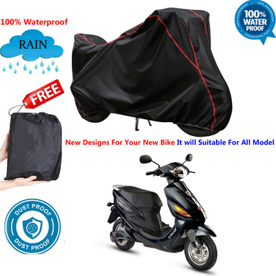 AUTOCAD Waterproof Two Wheeler Cover for Hero(Electric Cruz BS6, Black)