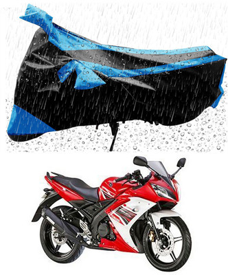 Furious3D Two Wheeler Cover for Yamaha(R15S, Blue, Black)