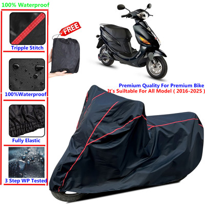SThanaveX Waterproof Two Wheeler Cover for Hero(Electric Cruz BS6, Black)