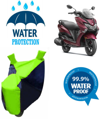 Mdstar Waterproof Two Wheeler Cover for Suzuki(Burgman Electric, Multicolor)