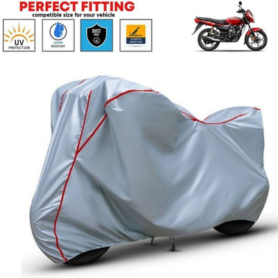 Auto Udaan Waterproof Two Wheeler Cover for Universal For Bike(Platina 110, Silver, Red)