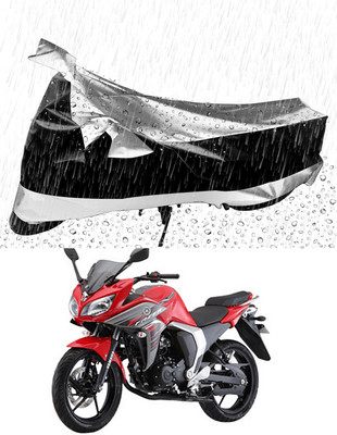 Mdstar Waterproof Two Wheeler Cover for Yamaha(Fazer-FI, Silver, Black)