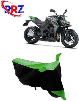 RRZ Waterproof Two Wheeler Cover for Kawasaki(Z1000, Black, Green)