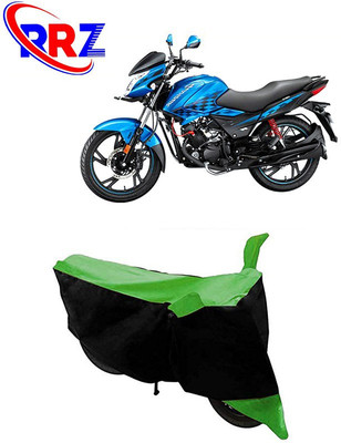 RRZ Waterproof Two Wheeler Cover for Hero(Glamour FI, Black, Green)