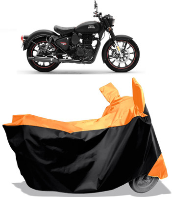 Amexride Two Wheeler Cover for Royal Enfield(Classic Stealth Black BS6, Multicolor)