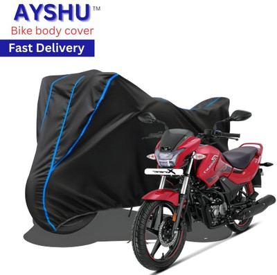 AYSHU Waterproof Two Wheeler Cover for Hero(Passion Xpro, Black, Red)