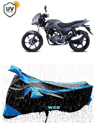 WXR Waterproof Two Wheeler Cover for Bajaj(Pulsar 125, Black, Blue)