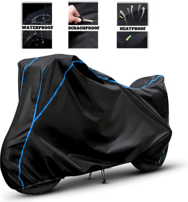 AutoGalaxy Waterproof Two Wheeler Cover for Hero, Hero Electric(Splendor Plus, Black, Silver)