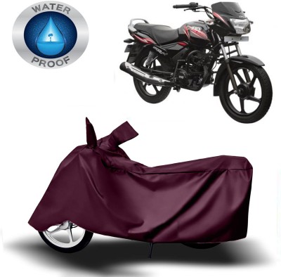 ROYAL AUTO MART Two Wheeler Cover for TVS(Star City Plus, Maroon)