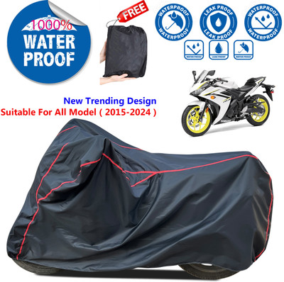 AutoGalaxy Waterproof Two Wheeler Cover for Yamaha(YZF R3, Black)