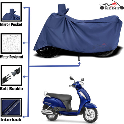 AASHTIK MART Two Wheeler Cover for Suzuki(Access, Blue)