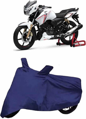 DeepShakshi AUTOMOTIVE Two Wheeler Cover for TVS(Apache RTR 160, Blue)