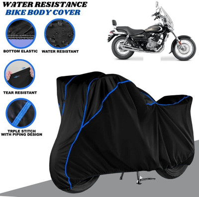 SRP PRODUCT Waterproof Two Wheeler Cover for Bajaj(Avenger 220 street, Black, Blue)