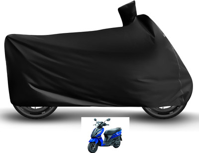 MOCKHE Waterproof Two Wheeler Cover for Suzuki(Let's, Black)