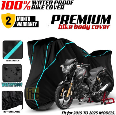 FBC Waterproof Two Wheeler Cover for TVS(Apache, Black)