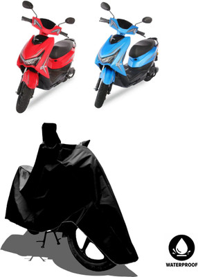 Amexride Waterproof Two Wheeler Cover for Ampere(Reo Elite, Black)