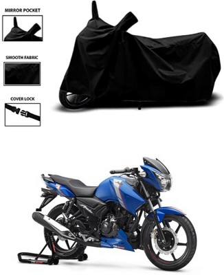 AUTOGARH Two Wheeler Cover for TVS(Apache RTR 180, Black)