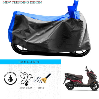 ANTHUB Waterproof Two Wheeler Cover for Suzuki(Burgman Street, Grey, Blue)