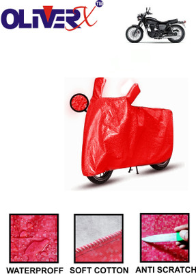 OliverX Waterproof Two Wheeler Cover for Kawasaki(W800 BS6, Red)