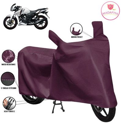 MADAFIYA Waterproof Two Wheeler Cover for TVS(Apache 150, Maroon)
