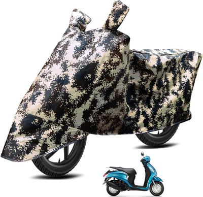 Euro Care Waterproof Two Wheeler Cover for Yamaha(Fascino, Silver)