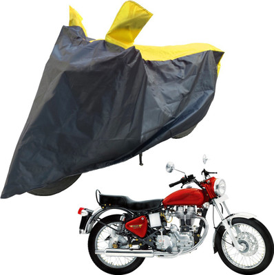 RiderShine Two Wheeler Cover for Royal Enfield(Electra 5S, Black, Yellow)