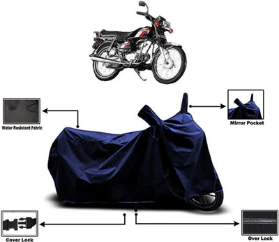 Amexride Two Wheeler Cover for Hero(CD 100 SS, Blue)