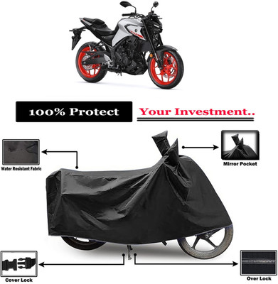Amexride Two Wheeler Cover for Yamaha(MT-03 BS6, Black)