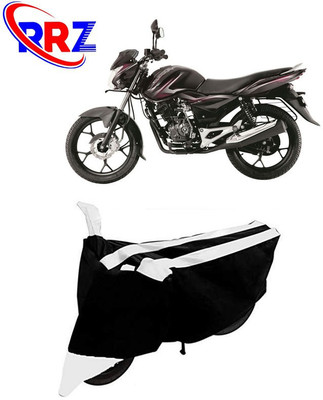 RRZ Waterproof Two Wheeler Cover for Bajaj(Discover, Black, White)