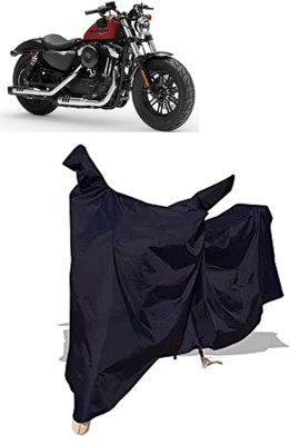 Amexride Two Wheeler Cover for Harley Davidson(Forty Eight, Black)