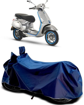 AASHTIK MART Two Wheeler Cover for Vespa(Piaggio Elettrica, Blue)