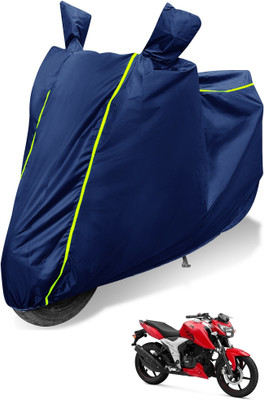 Auto Hub Waterproof Two Wheeler Cover for TVS(Apache RTR 160, Blue)