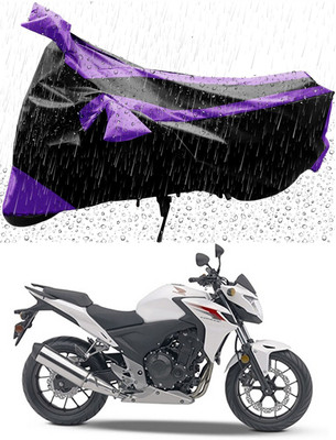 MWBB Waterproof Two Wheeler Cover for Honda(CB500F, Black)