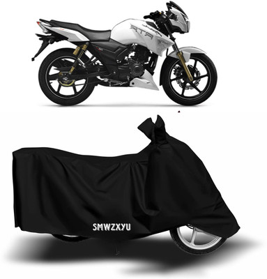 smwzxyu Waterproof Two Wheeler Cover for TVS(Apache RTR 180, Black)