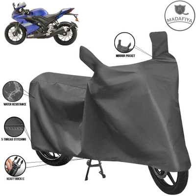 MADAFIYA Waterproof Two Wheeler Cover for Yamaha(R15S, Grey)