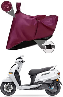 KEDIT Two Wheeler Cover for TVS(iQube Electric, Maroon)