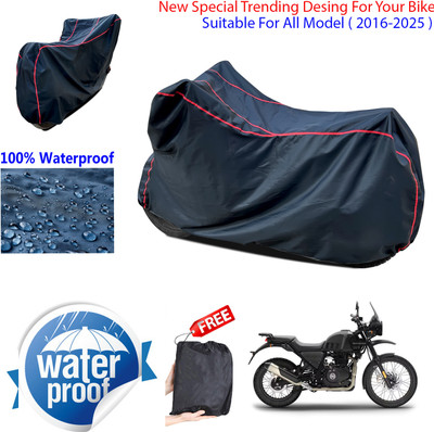 AUTOCAD Waterproof Two Wheeler Cover for Royal Enfield(Himalayan, Black)