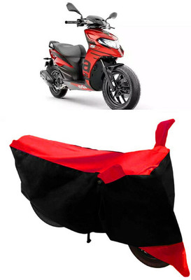 ABORDABLE Two Wheeler Cover for Aprilia(SR 125, Black, Red)
