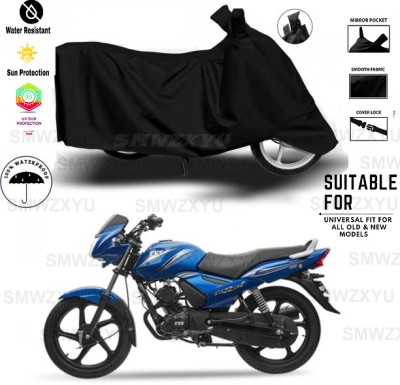 smwzxyu Waterproof Two Wheeler Cover for TVS(Star City, Black)