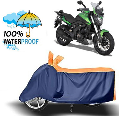 ROYAL AUTO MART Waterproof Two Wheeler Cover for Bajaj(Dominar 250, Blue, Orange)