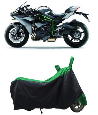 Coxtor Waterproof Two Wheeler Cover for Kawasaki(Ninja H2R, Green)