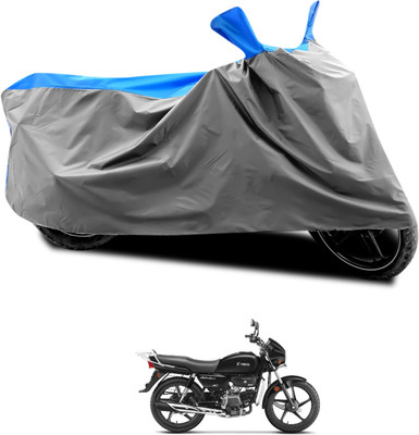 CODOKI Waterproof Two Wheeler Cover for Hero(Splendor Plus, Grey, Blue)