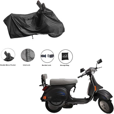 RiderShine Waterproof Two Wheeler Cover for LML(NV, Black)
