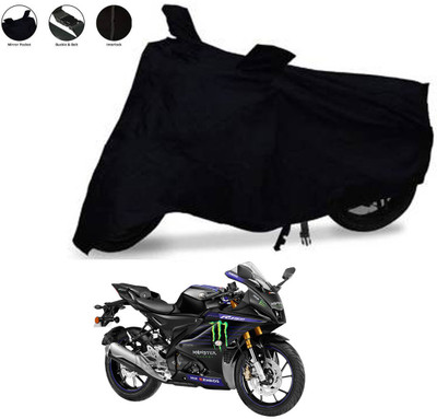 Aamaya Store Waterproof Two Wheeler Cover for Yamaha(FZ V3 BS6, Black)