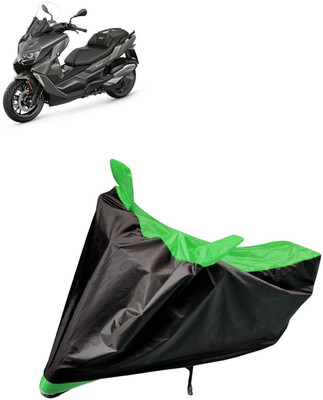 aksmit Two Wheeler Cover for BMW(Black, Green)